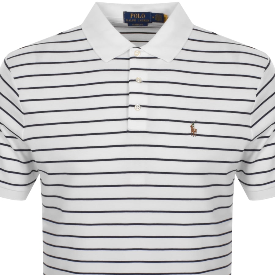 Ralph Lauren Striped Polo T Shirt White Mainline Menswear
